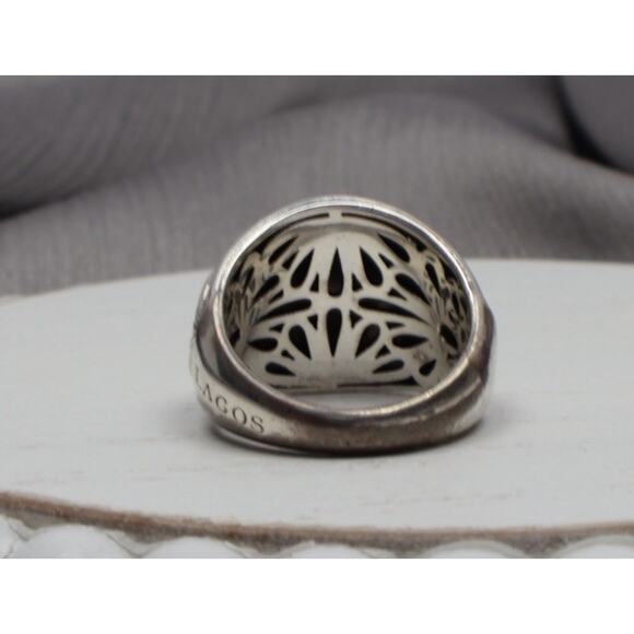 Lagos Sterling Silver 925 Flora Dome Band Ring 11.83G / Sz 7 - Picture 5 of 6